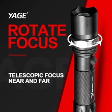 YAGE CREE LED Фонарик Поворотный Фокусировки Cree Портативный Факел Масштабируемые Аккумуляторная Фонарь Linternas Китае после отгрузки нет слежения