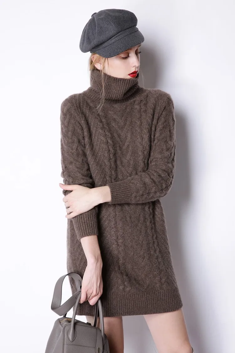 Brand Sweater 2019 New Women's Turtleneck. Fashion Loose Woolen Ladies Sweater.Pull Femme Hiver. Warm Cashmere Sweater S-2XL  (4)
