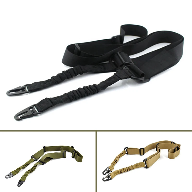 

1.4m Nylon Multi-function Adjustable Two Point Tactical Rifle Sling Hunting Gun Strap Outdoor Airsoft Mount Bungee System Kit