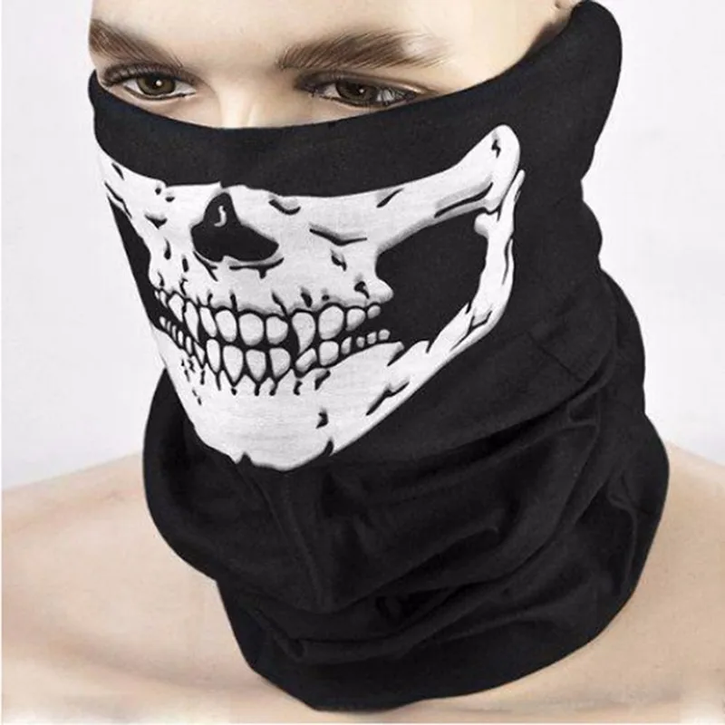 EAFC 1pcs Motorcycle SKULL Ghost Face Windproof Mask Outdoor Sports Warm Ski Caps Bicycle Bike Balaclavas Scarf Waterproof