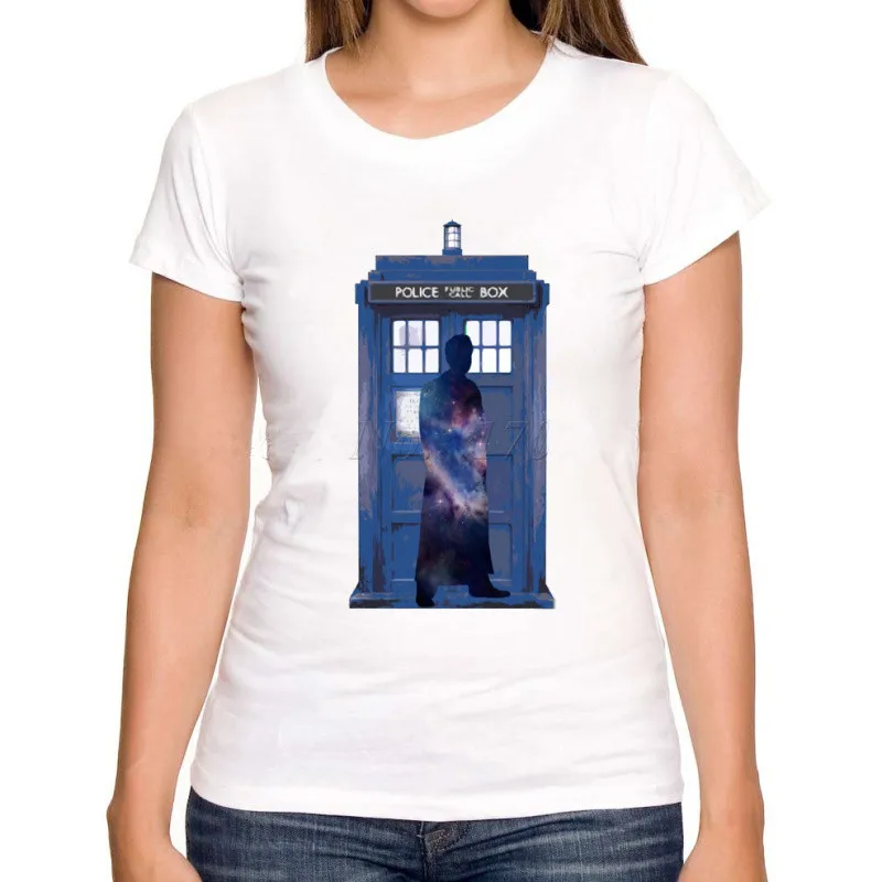 2017-hot-sale-Women-doctor-who-T-shirt-galaxy-DR-WHO-police-box-design-lady-casual