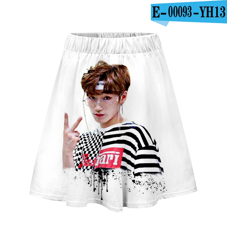VAGROVSY 3D Kpop ATEEZ юбка женская летняя сексуальная Подростковая Z Fans ATINY Повседневная Harajuku Женская Kawaii Kpop ATEEZ юбка - Цвет: YH06