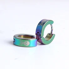 4 мм цветные серьги-гвоздики из нержавеющей стали 316L с черепом для мужчин и женщин оптом