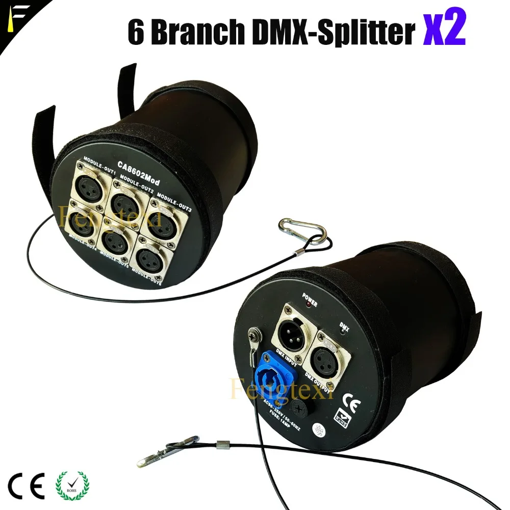 Мобильный сплиттер DMX512 с 6 дорожными каналами легко устанавливаемые наклейки для