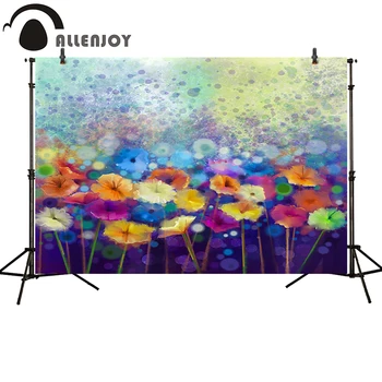 

Allenjoy Photography backdrops Color abstract flower watercolor background for photo studio
