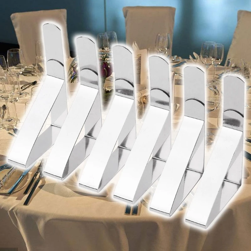 

Flexible and strong 6Pcs Stainless Steel Tablecloth Clamps Wedding Table Cover Holder Stable Clips 2019