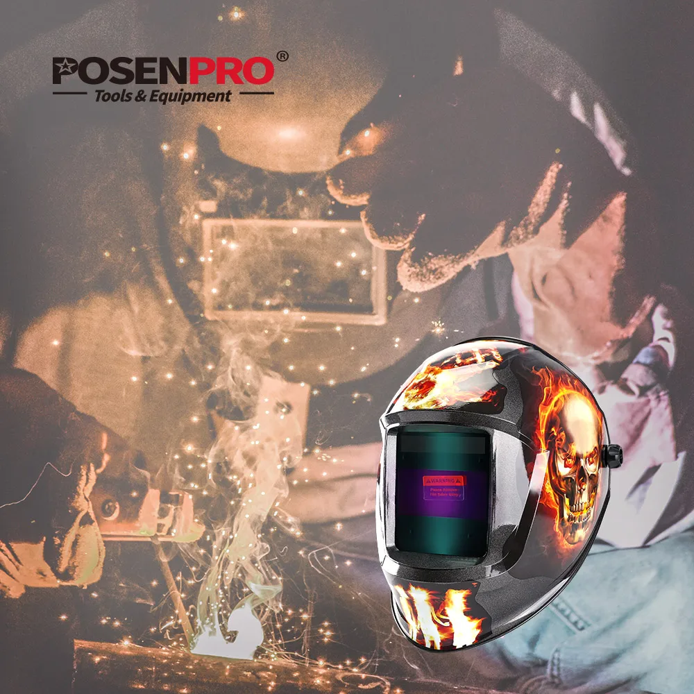 POSENPRO Fire Skull MMA MIG TIG Сварочная маска сварочный шлем Орел для сварочного аппарата для пайки сварочный колпачок для сварки