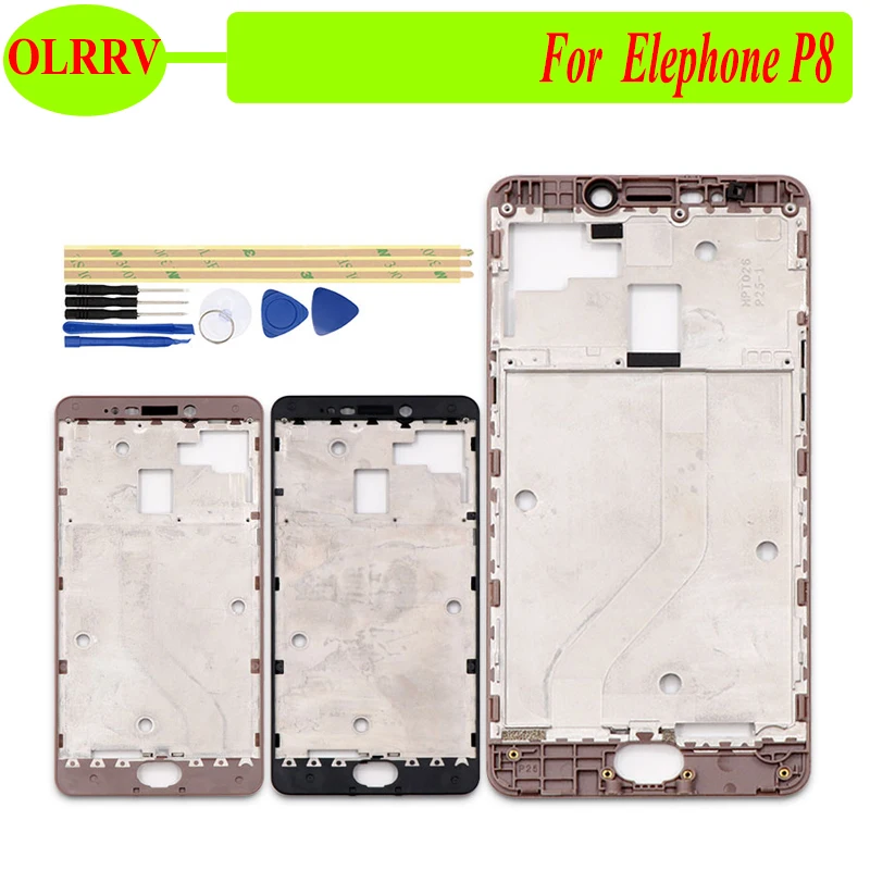 

OLRRV For Elephone P8 Replacement Parts mobile phone LCD Display Middle Frame For Elephone P8 Mid Bezel Metal Frame with Tools