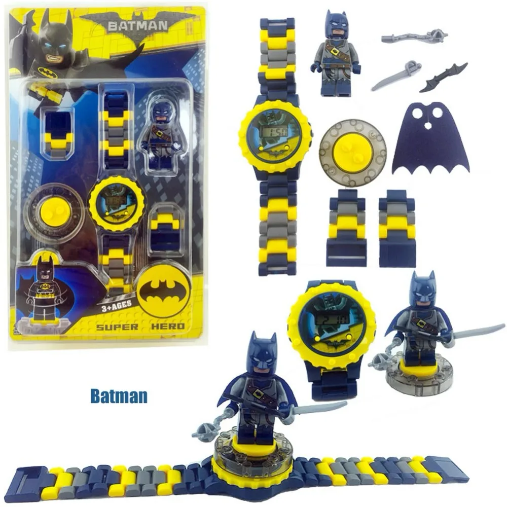 Super Hero Watch Building Blocks Ninjago Marveling Avengers Figures Bricks Funny Toys for Children Compatible LegoING Watch Gift Super Hero Watch Building Blocks Ninjago Marveling Avengers Figures Bricks Funny Toys for Children Compatible LegoING Watch Gift