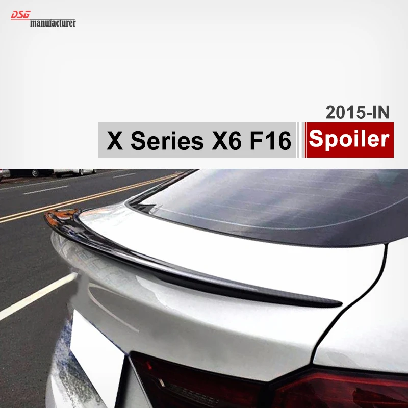 

M-Performance style carbon fiber rear trunk wing spoiler aerodynamic body part for bmw x series x6 f16 car tuning great fitment