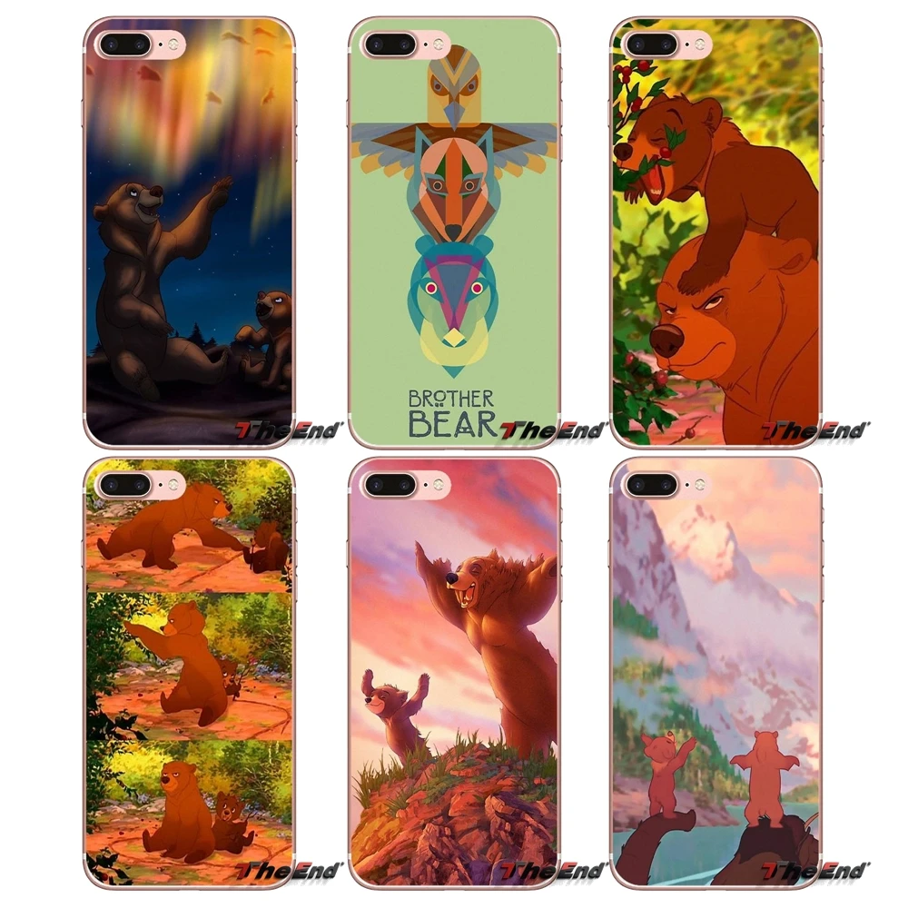 Мягкий чехол для Huawei G7 G8 Ascend P7 P8 P9 Lite Honor 4C 5X 5C 6X Mate 7 8 9 Y3 Y5 Y6 II Pro Pretty и Cute Brother Bear Art |