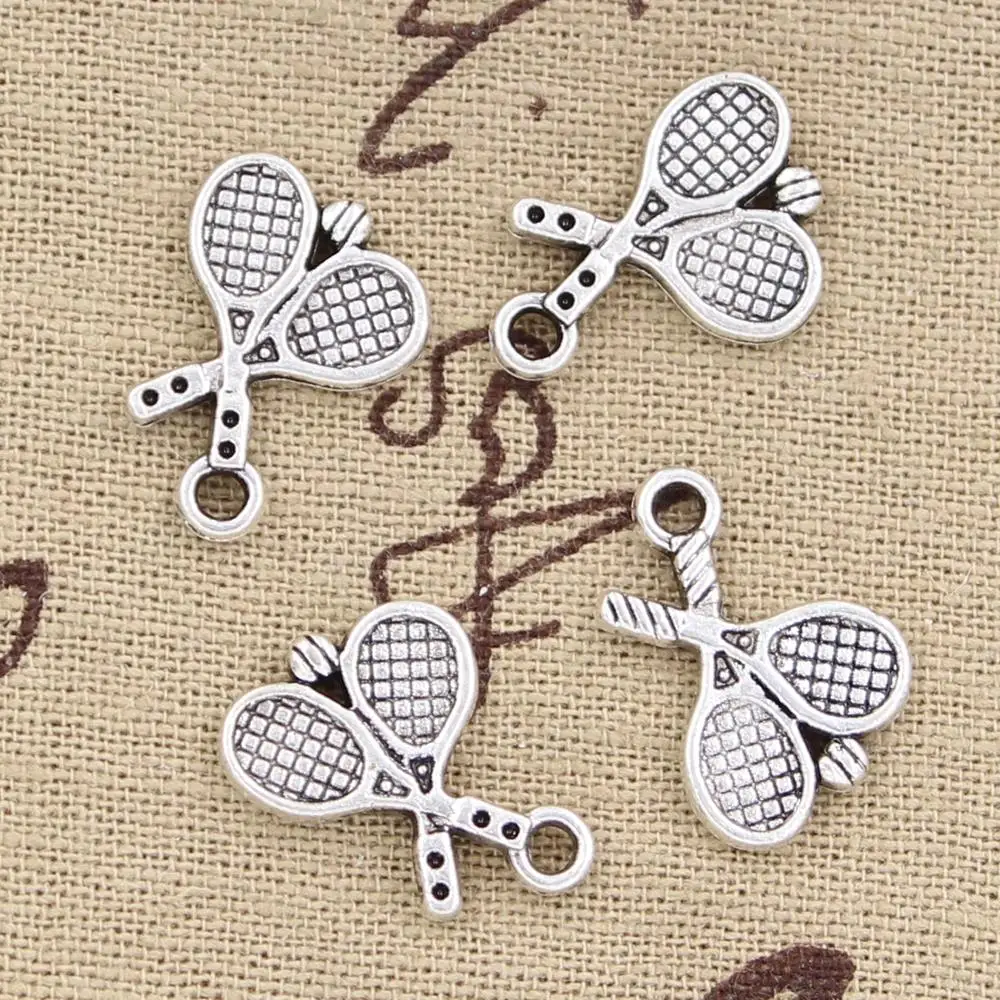 

15pcs Charms tennis racket 18x14mm Antique Making pendant fit,Vintage Tibetan Silver Bronze,DIY bracelet necklace