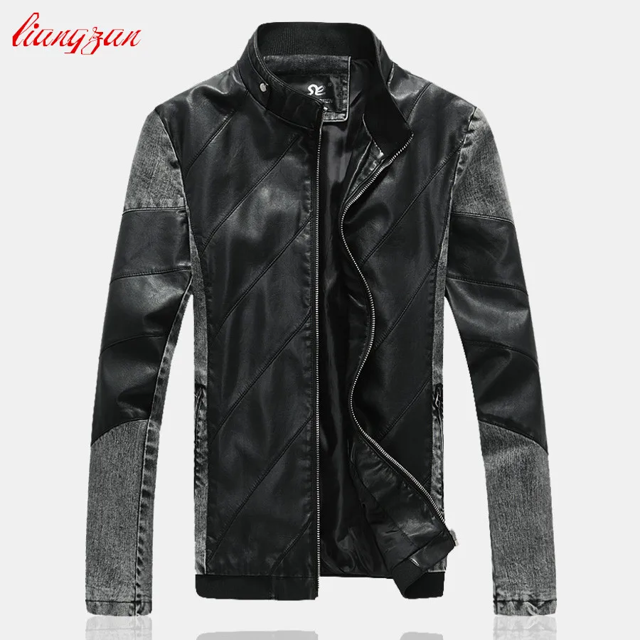 Men PU Leather Jackets Brand Winter Snow Warm Windproof Jacket And