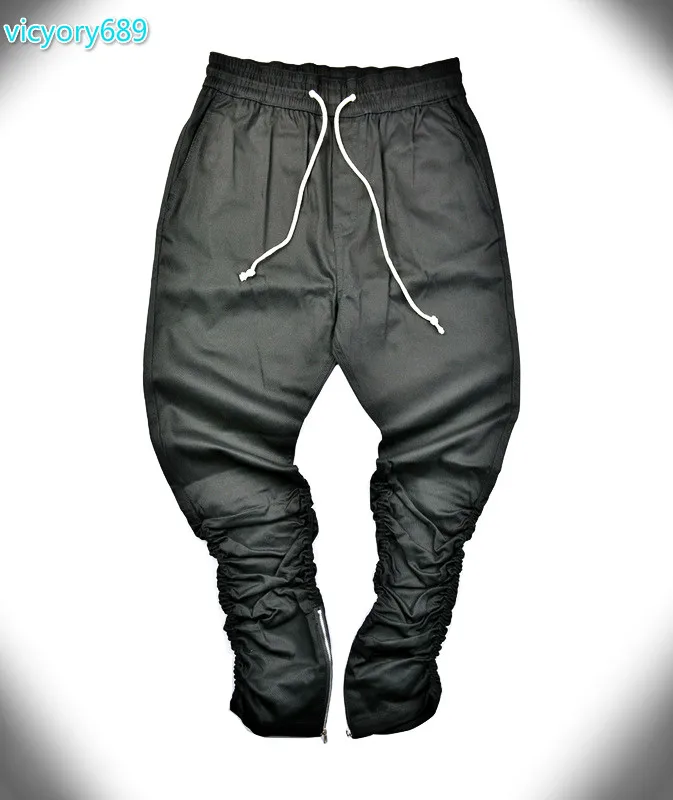 Армии обтягивающие узкие брюки на молнии; хлопчатобумажные брюки однотонные хип-хоп брюки мужские, штаны для бега для похудения Штаны