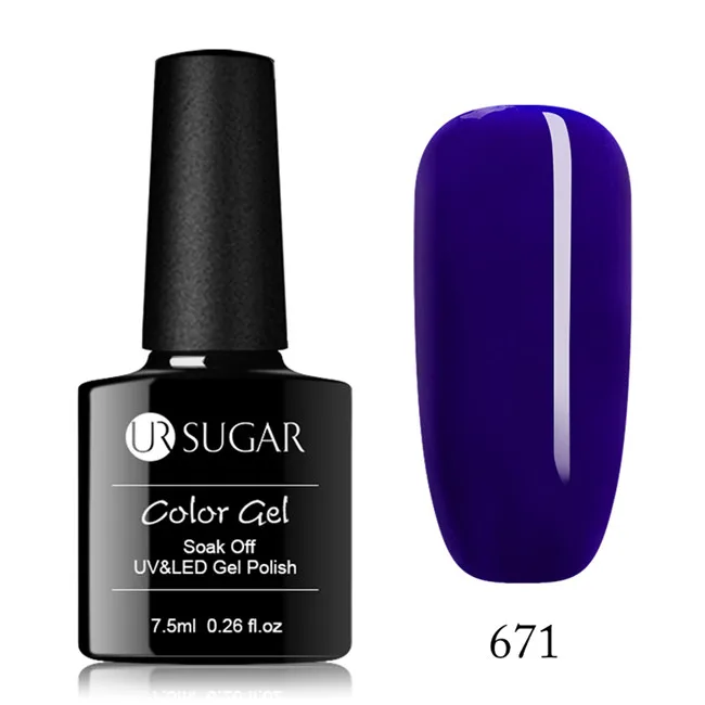 Ur Sugar 7,5 мл Гель-лак для ногтей для маникюра УФ 229 цветов Полупостоянный Гибридный гвоздь - Цвет: 671