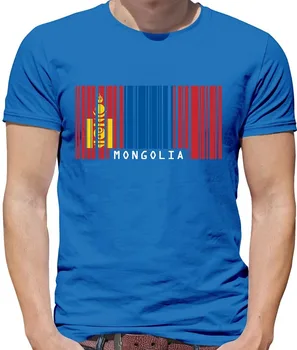 

Print T Shirt Mens Short Sleeve Hot Mongolia Barcode Style Flag - Mens Crewneck T-Shirt - 7 Colours T-Shirt