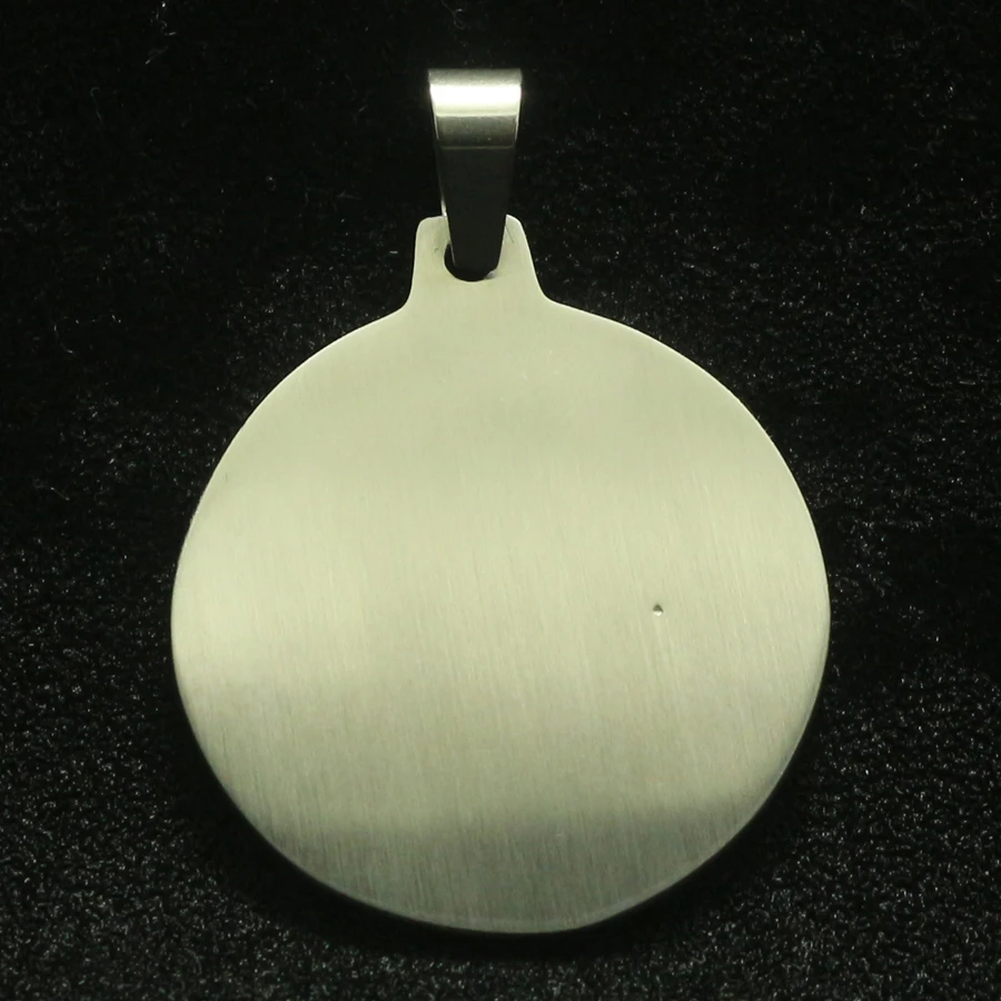 Новейшая Мужская крутая медаль из нержавеющей стали 316L с серебряной круглой медалью