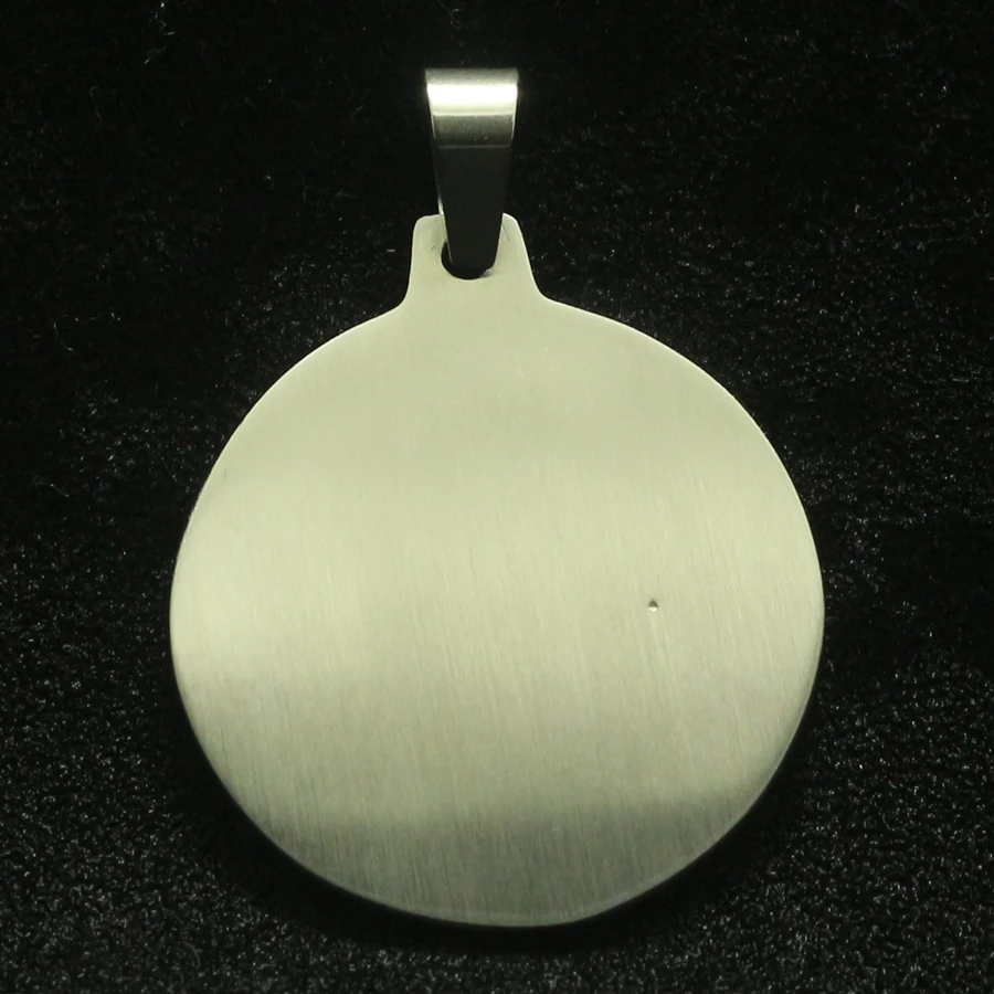 Newest Men Cool 316L Stainless Steel Star SAINT MICHAEL PROTECT US Round Medal Pendant 5