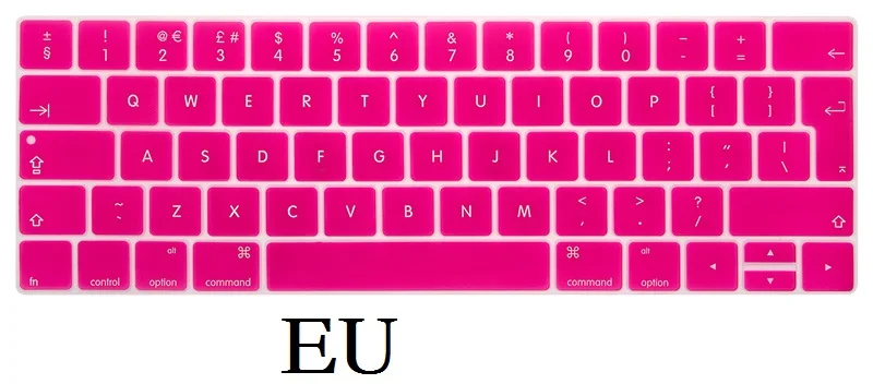 EU  US Silicon for Macbook Pro 13 2018 2017 Keyboard Cover Silicon A1706 A1708 A1989 English for Macbook Pro 13 Keyboard Film (5)