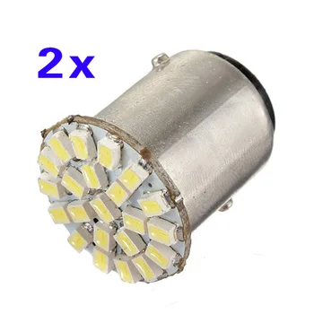 

10x) 2x 1157 T25 S25 BAY15D 22 SMD LED White Car Stop Tail Turn Brake Light Bulb Lamp