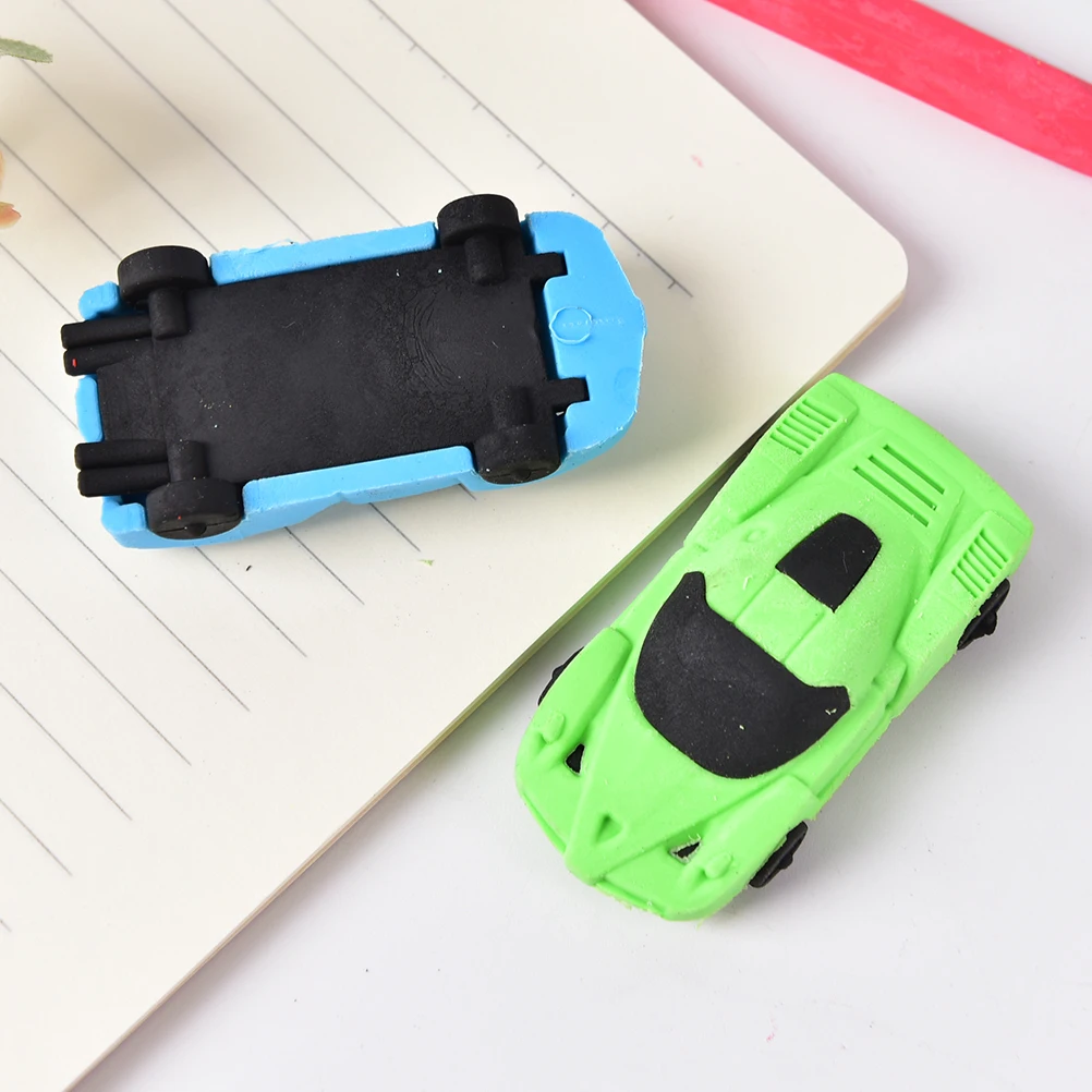 1 шт. креативный 3D маленький автомобиль резиновый ластик для детей мальчик