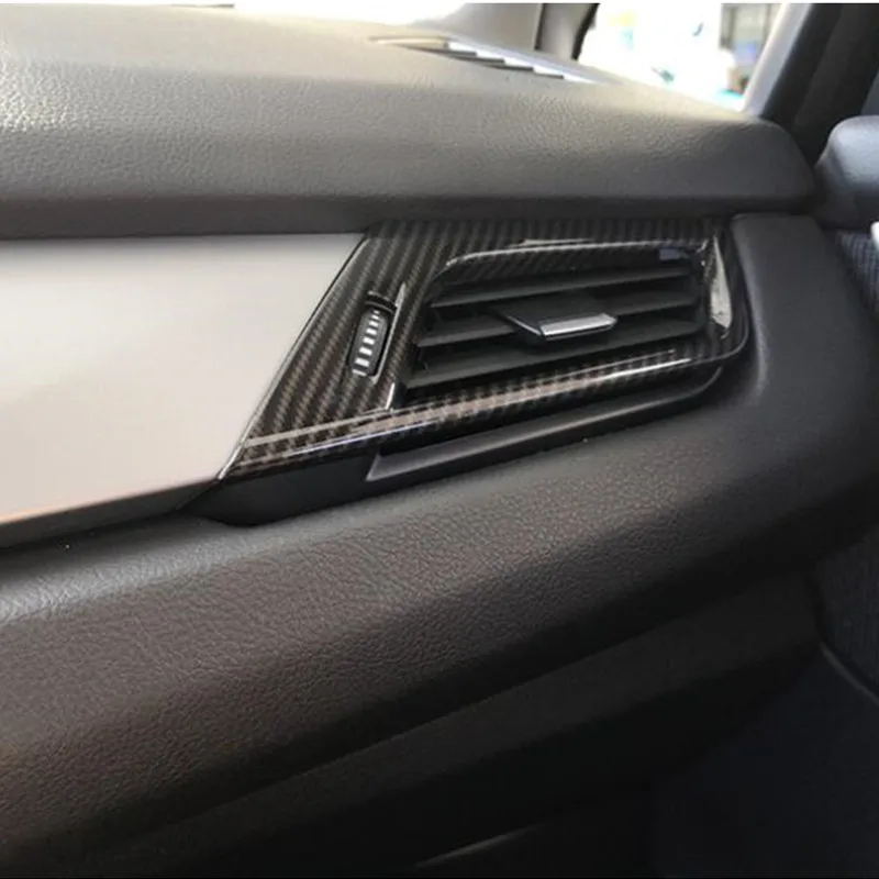 Углеродное волокно Стиль обе стороны кондиционирования воздуха на выходе рамы декоративная крышка Накладка 2 шт. для BMW 2 серии active Tourer F45 из АБС-пластика