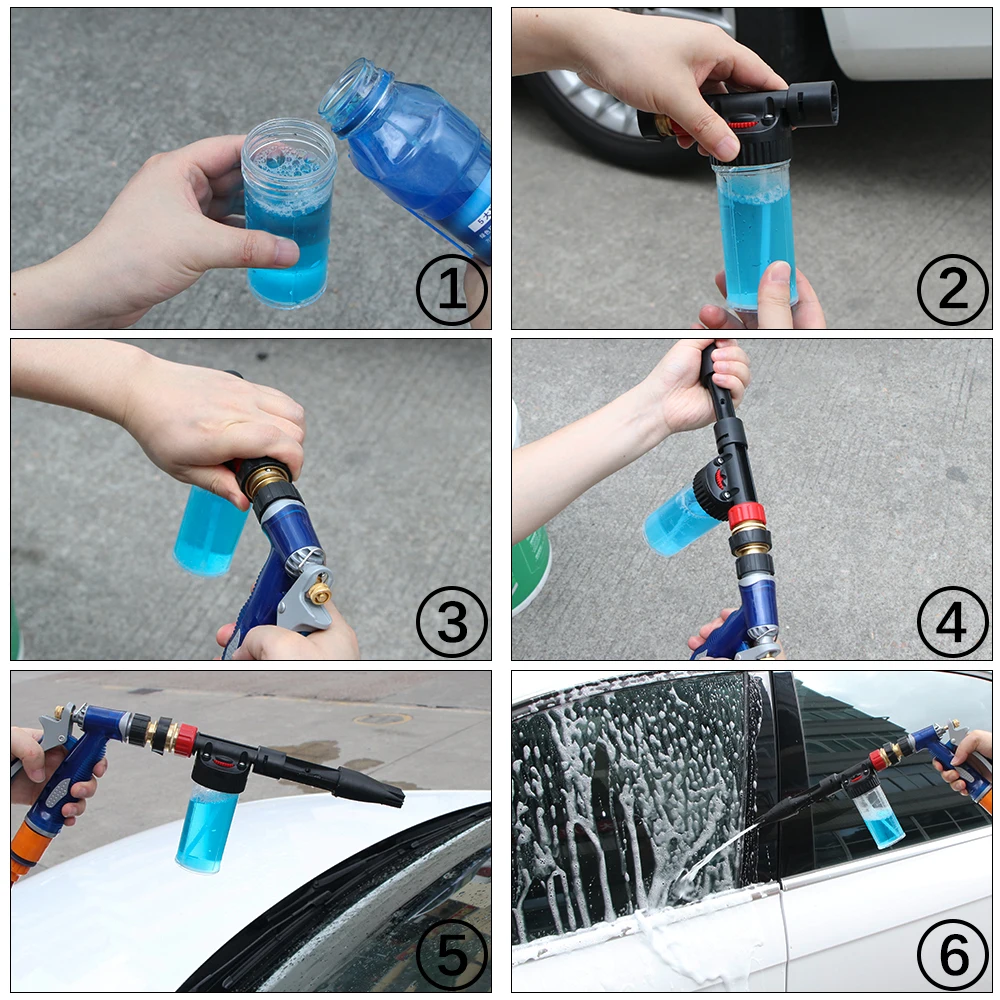 Washing Water Gun Rotary Sprinkler Head Adjustable High Pressure Car