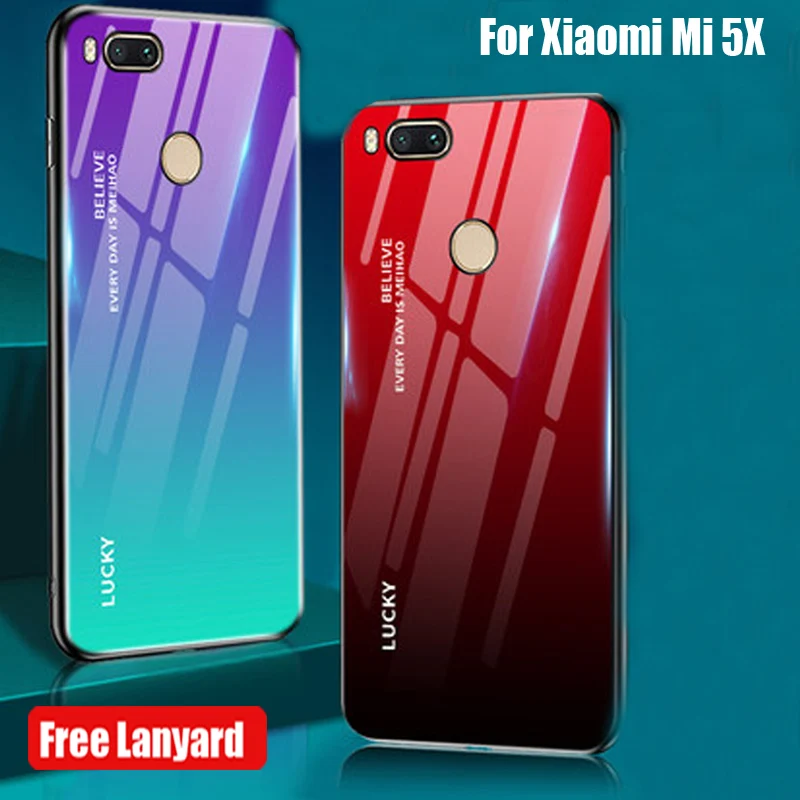 Для Xiaomi mi 5X чехол антидетонационный гладкий жесткий чехол из закаленного стекла чехол для Xiaomi MI5 X 5 X мягкий чехол-бампер Funda mi 5X