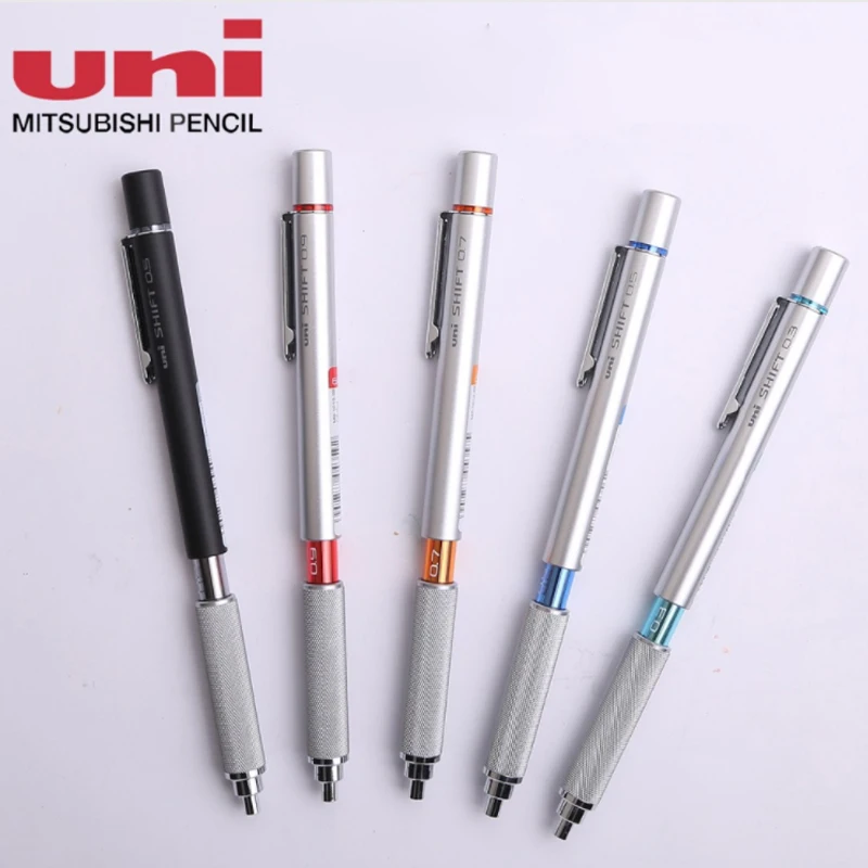 

Uni Shift Mechanical Pencil 0.3//0.5/0.7/0.9MM Retractable Tip Low Gravity Metal Holder Pencils Cute Luxury Stationery Matite
