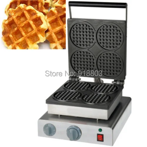 4slice Commercial Use 110v 220v Electric Nonstick Mini Round Waffle