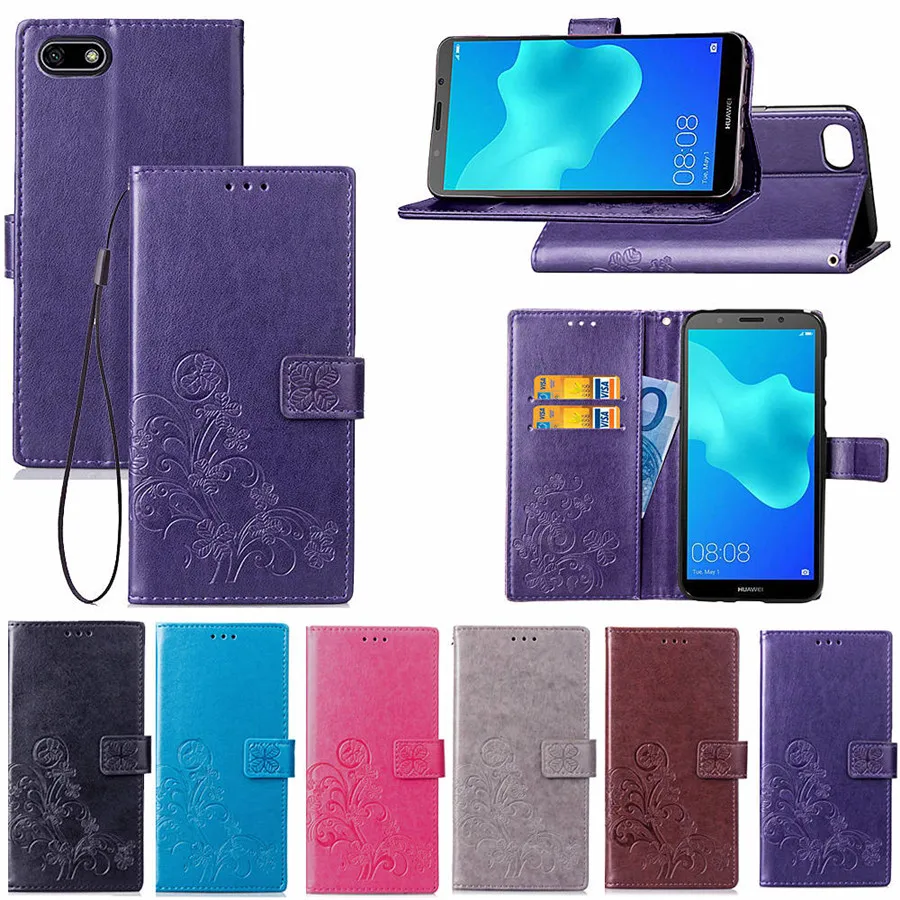 Huawei Y5 Prime 2018 чехол с откидной крышкой 5 45 дюймов новый кожаный магнитный бумажник