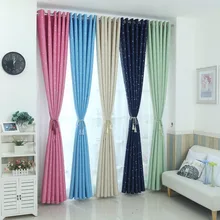 Modern stars blackout curtains kids bedroom curtain for living room Elegent Bule Drapes Cortinas para sala