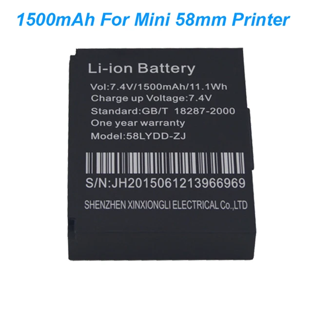 Best Price Built-in spare Lithium Battery for mini Pos bluetooth printer 58mm & 80mm Wireless Bluetooth Thermal Receipt Printer battery