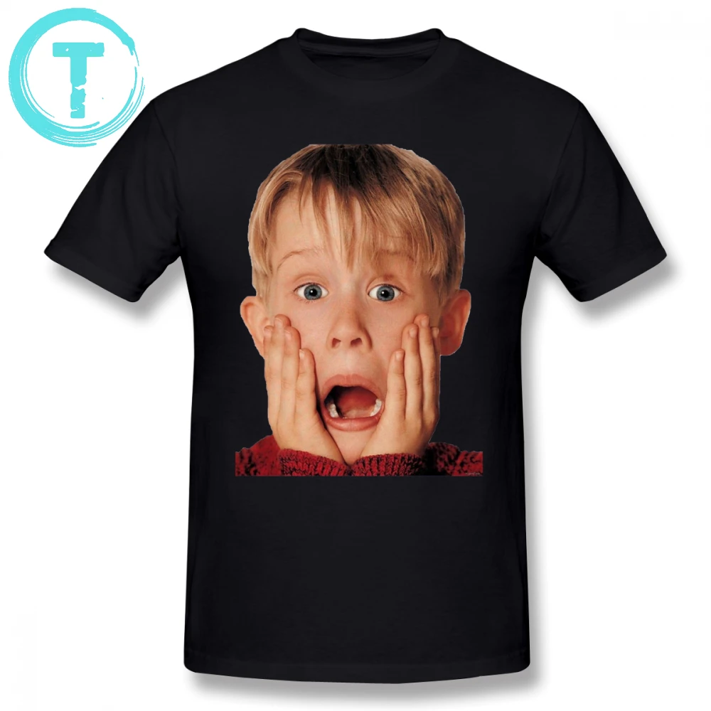 

Alone T Shirt Macauly Culkin From Home Alone T-Shirt Beach Short-Sleeve Tee Shirt 100 Percent Cotton Print Awesome Mens Tshirt