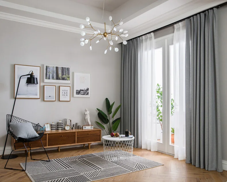 Новое поступление, современные шторы в скандинавском стиле Дымчатого цвета для спальни, офиса, серые плотные льняные шторы для гостиной