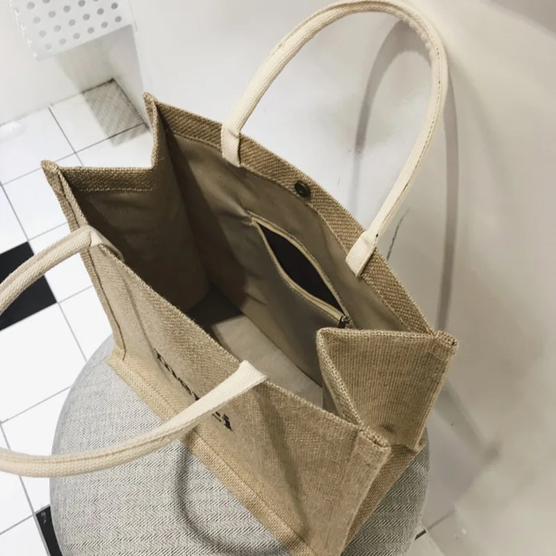 Summer New Women Weave Handbag INS Popular Fashion Female Letter Beach Straw Bags Ladies Travel Casual Braided Tote Bolsa SS3365 (7)