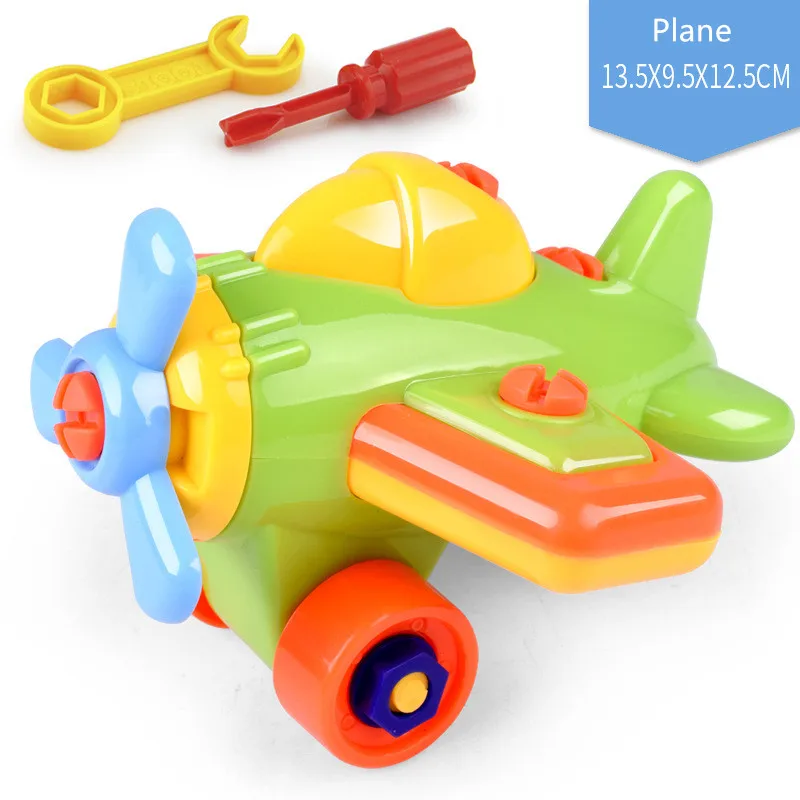 5 видов пластиковых 3D гаек для разборки игрушечных машин, развивающие инструменты для головоломок, конструкторские наборы, строительные игрушки для мальчиков - Цвет: Plane