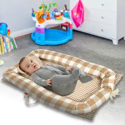 Детские гнездо кровать Портативный новорожденных Путешествия складной Bionic кровать с подушкой Младенческая малышей хлопка съемный