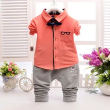 baby clothes 2016 fashion spring children’s clothing boys girls shirt pants two-piece cotton shirt small children’s clothing