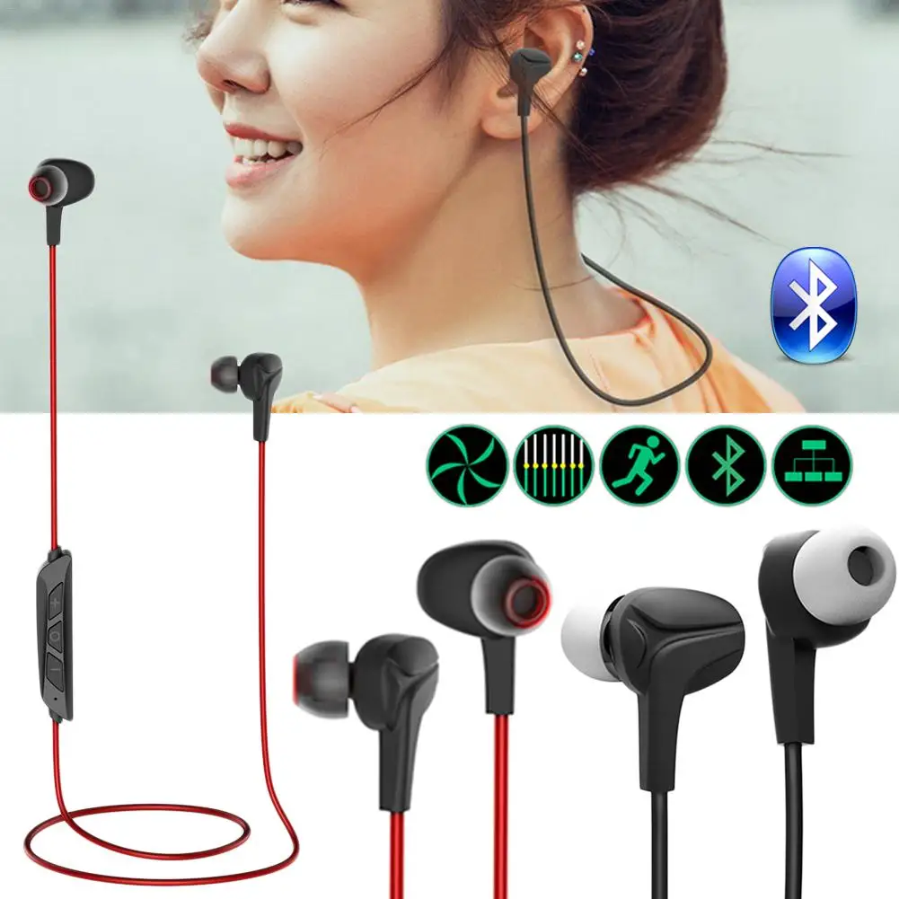 Neckband Bluetooth Earphones Sport Running Wireless Stereo With MIC
