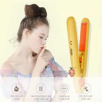 買取 プロ 2 1 ミニでヘアストレイテナーカーラーコルゲーションフラットアイアン毛矯正鉄高速加熱スタイリング 34