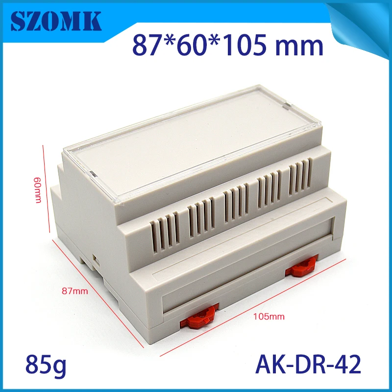 szomk plastic din rail power supply enclosure project box PLC plastic enclosure for electronics din rail junction housing (1)