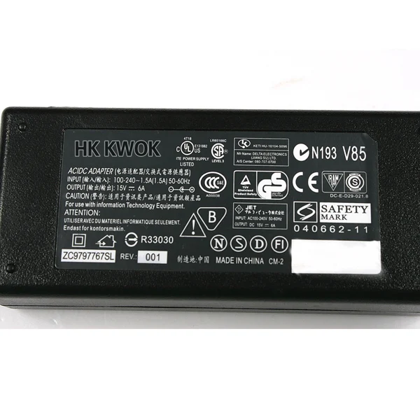 Блок питания для ноутбука Toshiba Satellite A100 049 F20 F30 15 в 6 А 90 Вт 3x3 0 мм|laptop charger|ac adapter 15v 6a15v