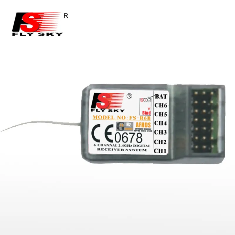 

100% Original FlySky FS-R6B 2.4G 6CH 6.5V RC Receiver for Flysky FS-CT6 FS-T6 Transmitter