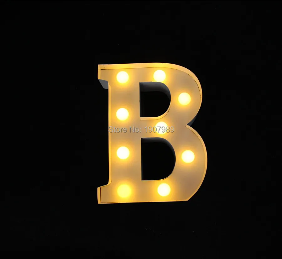 

9" White metal Letters light LED alphabet Marquee Sign Vintage metal letter signs light Indoor wall Deration customize order