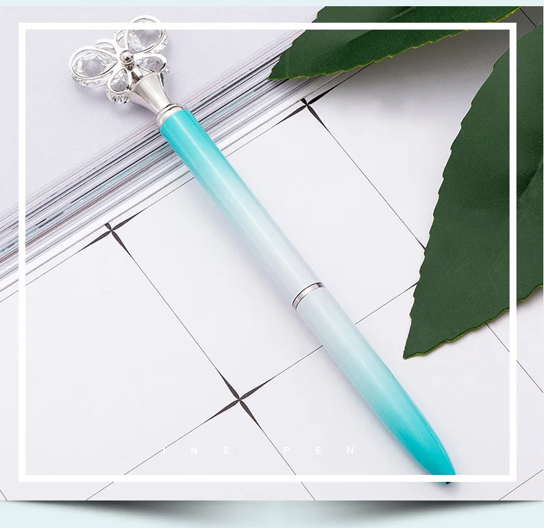 Esferográfica de Metal Prêmios de Presente Kawaii Caneta Esferográfica Diamante Moda Escritório Escola Suprimentos Estudantes 10 caneta diamante Moda Escritório Escola Suprimentos Estudantes Prêmios De Presente