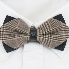 Новинка для мужчин; галстук-бабочка; коричневый дизайн в полоску; сетчатый узор; галстук-бабочка; Модная одежда для отдыха для мальчиков с бантом; gravata
