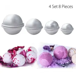 8 шт. шарики для ванны форма из алюминиевого сплава для ванны соль Бомба Форма 3D мяч Сферическая форма DIY аксессуары для купания