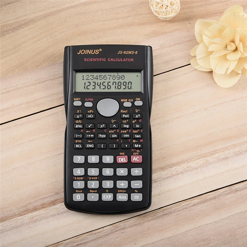 

Newest Student Use Portable 2 Line Display Scientific Calculator black Handheld Multi-function counter statistical trigonometric