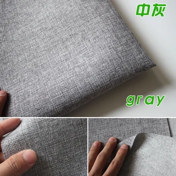 

Gray Coated Linen Fabric Sofa Cushion Fabirc DIY Craft Sewing Cloth Outdoor Linen Blend Fabric Upholstery 58" wide -Per yard